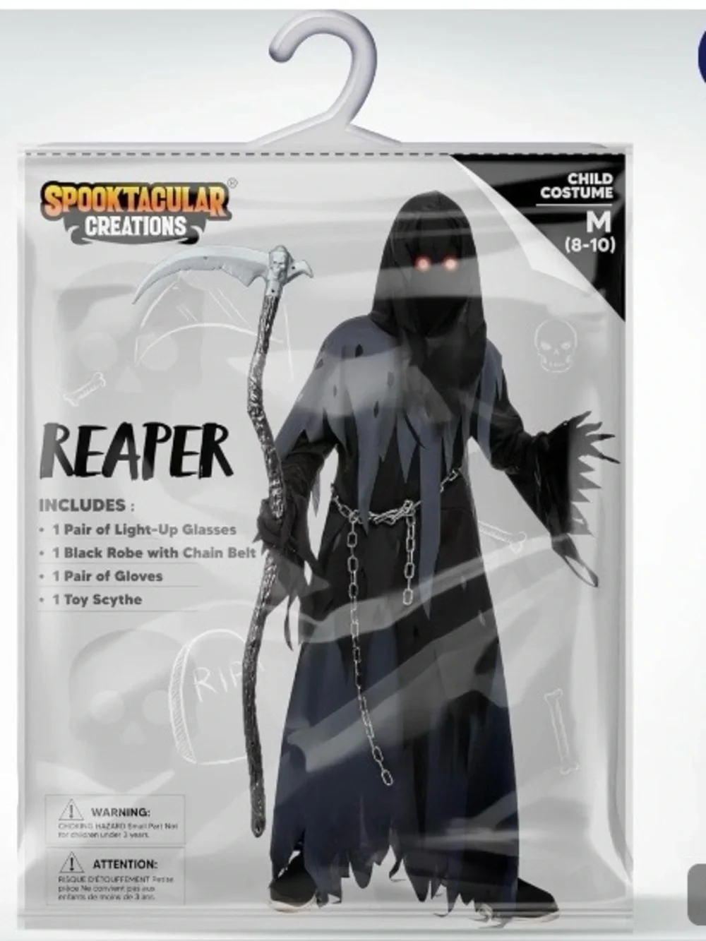 NWT Spooktacular Creations Grim Reaper Costume Child Medium 8-10 New In Package